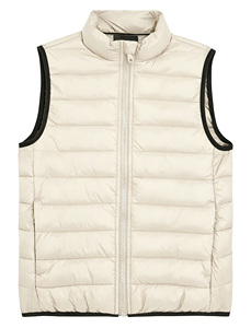 Winter Eco-Friendly Breathable Lightweight Casual Sleeveless <b>Women</b> Woven Windproof Zipper Bubble Outer Wear Puffer <b>Vest</b> 100% - Product Image 4