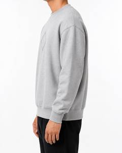 Sweat-shirt à col rond pour homme avec broderie monogramme personnalisée et molleton de coton premium, toucher doux pour un streetwear haut de gamme - Product Image 3