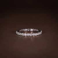 Meistgefragtes 9K Weißgold 0,60ct. Labor-Gezüchteter Diamant Eternity-Ring Rhodium-Plattiert VVS2 Vintage IGI-Zertifiziert für Luxus