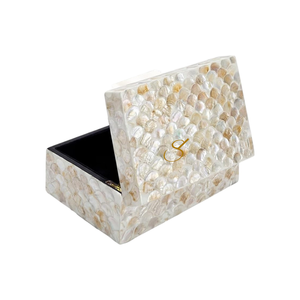 Handmade Mother of Pearl Jewelry Box with Lid Rectangular Wooden Nacre Storage <b>Case</b> for <b>Earrings</b> Bangles Watches - Product Image 2
