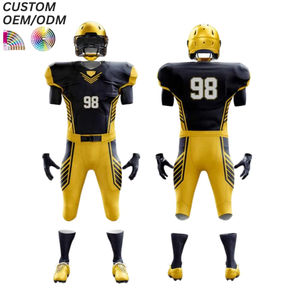 Tenues de football américain personnalisées et uniformes 7v7 - Manches courtes, 100% polyester, impression par sublimation, grandes tailles, vente en gros directe d'usine - Product Image 1