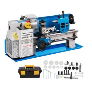 Tornio Compatto per Metallo 7" X 14" 0-2500 RPM con Mandrino a 3 Griffe da 4" Design da Banco Macchinario per Lavorazione Metalli - Product Image 1