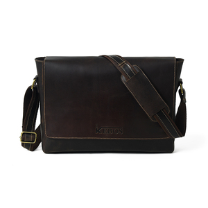 Bolso para portátil de cuero genuino clásico personalizado, bolso de cuero de negocios de alta gama disponible a precio de mayorista. - Product Image 1