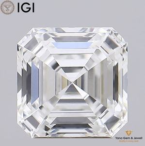 Excellent diamant de laboratoire CVD de 2,50 carats, taille Asscher, couleur F, clarté VVS2, avec certificat IGI, pour créer vos bijoux de rêve - Product Image 1