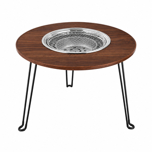 Estufa Multiusos para Patio Exterior, para Hervir Té y Calentar Vino, Ligera, Portátil, Estable, Plegable, Mesa de Barbacoa de Carbón - Product Image 1
