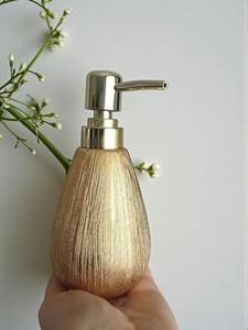 Modern Gold <b>Glitter</b> Lotion Dispenser <b>Pump</b> Bottle Suitable For Bathroom Wash Basin And Vanity Countertop Styling From India - Product Image 5