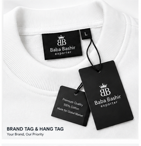 เสื้อสเวตเชิ้ตผู้หญิงสีขาว คอตั้ง พิมพ์ลาย พร้อมโลโก้รูปมงกุฎสีดำด้านหน้า แขนยาว ผ้าฝ้ายถัก สวมใส่ได้ในฤดูใบไม้ร่วง - Product Image 4