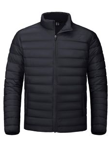Veste d'hiver coupe-vent pour homme, col montant, respirante, en duvet, 100 % polyester/coton, en vente en ligne - Product Image 2