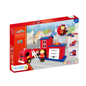 Camion de pompiers à assembler pour les tout-petits, pas de colle nécessaire, lavable et non toxique - Product Image 6