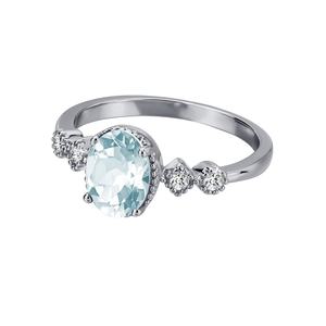 Anillo de Compromiso de Plata de Ley 925 con Piedra Preciosa Natural Topacio Azul, Hermoso Anillo Ovalado para Mujer, Joyería <span class=keywords><strong>Destiny</strong></span> <span class=keywords><strong>2022</strong></span> - Product Image 4