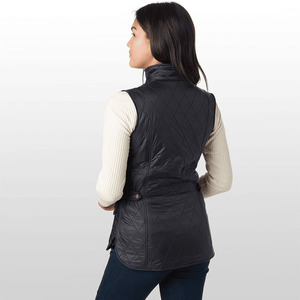 Gilet d'hiver chaud et tendance pour femme, personnalisé OEM, col rabattu, sans manches, matelassé, avec fermeture éclair - Product Image 2
