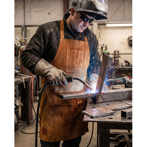 Premium Quality New Design Cowhide Split Leather Welding Apron Spark Heat <b>Resistant</b> Reflective Safety <b>Clothing</b> - Product Image 5