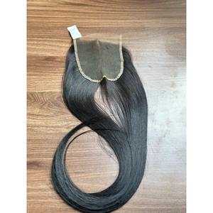 U Part <b>Human</b> Hair Topper Straight Natural Black Vietnamese Virgin Double Drawn Lace U Part <b>Wig</b> Wholesale - Product Image 1