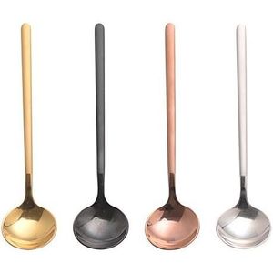 Set di 6 Cucchiaini da Espresso in Acciaio Inox 18/8, 5,2 Pollici, Neri, Mini Cucchiaini per Tè, Cappuccino, Strumenti per Mescolare Caffè e Tè - Product Image 2