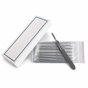 Ensemble de poignées de scalpel en acier inoxydable léger, couteaux de dissection chirurgicaux, poignées manuelles certifiées CE, réutilisables - Product Image 1