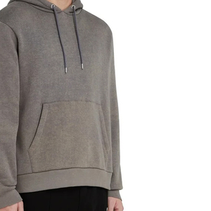 Sweat à capuche personnalisé en molleton 100% coton, délavé à l'acide, teint uni, respirant, coupe-vent, avec poches, nouveau style hiver, basiques, impression de logo personnalisée - Product Image 4