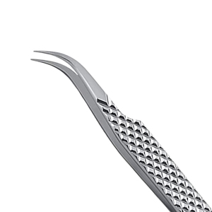 Pince à épiler professionnelle pour extensions de cils, pointe fine incurvée de précision, durable, prise en main parfaite, en acier inoxydable, logo personnalisé - Product Image 3