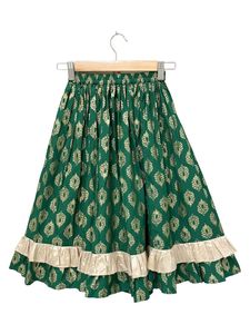 Top sin mangas tejido Twisha con lehenga estampada - Rojo y Verde - Product Image 3