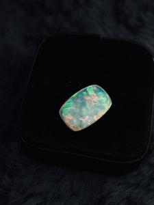 Opale d'Éthiopie naturelle, cabochon taille coussin, opale de feu multicolore, pierre précieuse lâche chatoyante, sans traitements, pour la joaillerie - Product Image 2