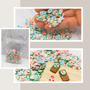 Miniaturas de Arcilla Decorativas Navideñas: Rodajas de Santa, Copos de Nieve y Bastones de Caramelo para Proyectos DIY (Edades 14+) - Product Image 6