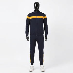 Nouvelle Collection – Survêtements de Course Décontractés pour Hommes, 100 % Coton Respirant et Léger, Motif Uni, 2 Pièces pour l'Hiver - Product Image 1