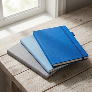 A5 Linen Texture Canvas Velvet Cover Premium Embossed Foil Notebook Multicolor Daily Journal for Office <b>Work</b> with Custom Logo - Product Image 4