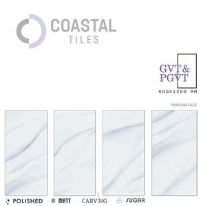 กระเบื้องพอร์ซเลนเคลือบเงาพรีเมียม ขนาด 600x1200 มม. หนา 9 มม. ป้องกันคราบสกปรก ทนทานต่อการแตกหัก ความแข็งแรงสูง มีหลายขนาดให้เลือก - Product Image 1