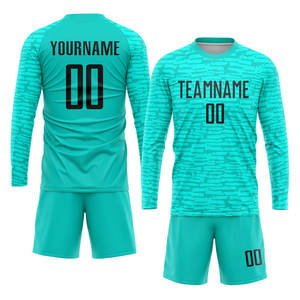 Maillot de football personnalisé Aqua Black Sublimation, respirant, anti-humidité, kit de football personnalisé, équipe professionnelle - Product Image 4