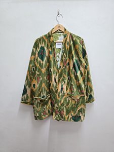 Kimono de Lujo Estilo Boho, Chaqueta de Terciopelo Floral Gris, Bata Corta de Verano, Bata de Otoño, Bata de Novia para Boda con Forro de Terciopelo - Product Image 4