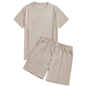 Ensemble de vêtements de sport pour hommes de luxe, shorts de course, t-shirt à manches courtes, shorts, ensemble de survêtement uni, vêtements de marque pour hommes, ensembles de 2 pièces - Product Image 3
