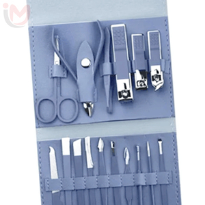 Kit de soin des ongles en acier inoxydable 16 pièces, ensemble d'outils de manucure et de pédicure, sac portable, style classique, pour adultes - Product Image 5