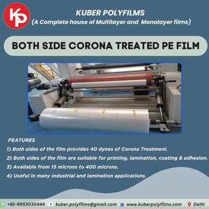 Film plastique recyclable double face 42 Dynes traité Corona LDPE LLDPE traité 42 Dynes Corona pour divers emballages - Product Image 4