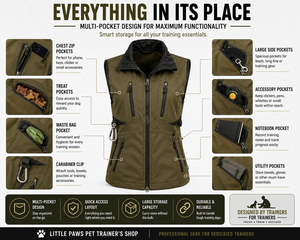 Professional <b>Working</b> Dog Handler Vest with Functional Storage Compartments - Product Image 3