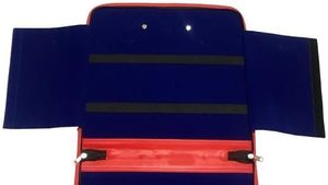 เคสผ้ากันเปื้อนพระสงฆ์ยศสูงรุ่นเก่า - หนังสีแดง MM, WM, ผ้าแบบจังหวัด ชนิดหนัง ผลิตจากประเทศปากีสถาน - Product Image 3