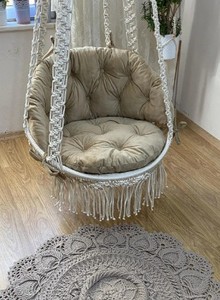 Chaise suspendue en macramé, balançoire - Product Image 2