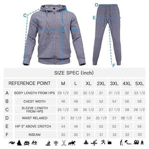 Sudadera con capucha gris para hombre con cremallera y pantalones jogger a juego, conjunto deportivo informal de color liso en felpa francesa, corte regular, para otoño. - Product Image 4