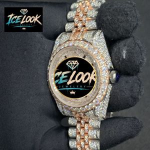Reloj Mecánico Ice Look con Bisel de Cristal en Dos Tonos, Reloj de Pulsera, Joyería de Moda para Hombre - Product Image 4