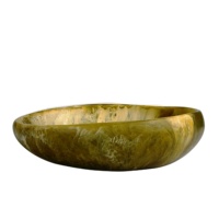Plat de service décoratif en résine marbrée vert olive, fait main, moderne, personnalisable, pour centre de table, peu profond, compatible lave-vaisselle
