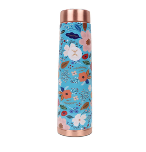 Bouteille d'eau en cuivre écologique au meilleur prix, 1000 ml, avec emballage haut de gamme, fabriquée en Inde, avec impression Meena de qualité supérieure, livrée avec couvercle. - Product Image 5