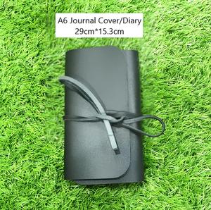Executive Stationery Journal <b>Protector</b> sHandcrafted Tanned Hide Notebook <b>Cover</b> Organizer Black Cow Leather A6 Travel Folder Luxe - Product Image 2