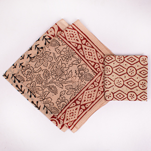 New Handmade Cotton Bandana Scarf Floral Boho Style Summer Unisex Casual <b>Beach</b> Wear Square Handkerchief Hand Block Printed - Product Image 3