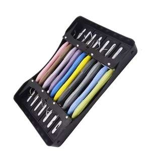 Kit de 10 instruments dentaires pour composites, avec manche en silicone, curettes colorées, kit de restauration, certifié CE - Product Image 4