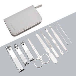 Anaaif Enterprises 10-Piece Stainless Steel Professional Manicure & <b>Pedicure</b> <b>Set</b> Nail Clippers Scissors Luxurious Travel Case - Product Image 5