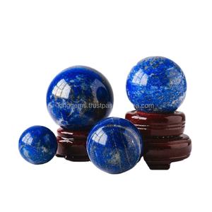 Haute qualité sculpté Lapis Lazuli pierre précieuse sphère bleu Agate boule de cristal pour Feng Shui gros guérison métaphysique amour - Product Image 1