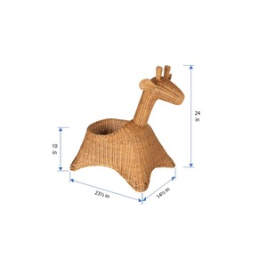 Panier en rotin tissé avec motif cerf, panier de rangement fait main, vente en gros, écologique, fabriqué au Vietnam - Product Image 2