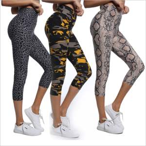Leggings de sport taille haute en Spandex et Polyester, couleur unie, longueur intégrale, sans couture, pour le sport, prix de gros, personnalisable - Product Image 2