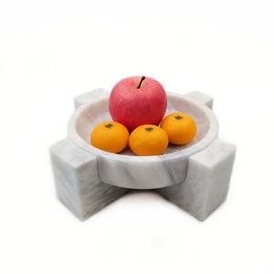 Ensemble de bols en marbre naturel faits à la main, vente en gros B2B. Bols à fruits en pierre, cuillères à salade, articles de cuisine et de salle à manger, décoration intérieure - Product Image 1