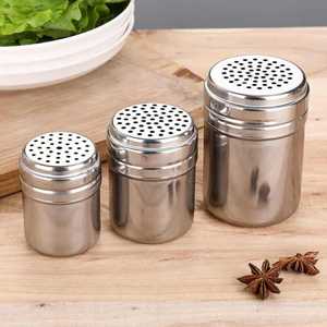 Modern Glass and Stainless Steel <b>Salt</b> and Pepper <b>Shaker</b> Set Professional Tabletop Seasoning Cruet Spice Dispenser Kitchenware - Product Image 6