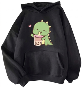 Sudadera con Capucha Extra Grande con Logotipo Personalizado, Color Sólido, Tejido de Algodón, Hombros Caídos, Manga Larga, Ropa de Otoño - Product Image 1