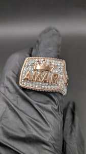 Anillo de Plata de Ley 925 con Diamantes de Moissanita VVS, Diseño de Corona de Rey, Personalizado, Chapado en Rodio, Estilo Hip Hop - Product Image 4